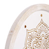 Boho Farmhouse Wood Framed Wall Medallion - White, Brown (17")